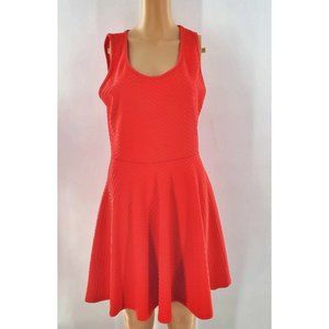 Banana Lemon Pleated Sun Dress - Pink/Coral (Size 8-10)